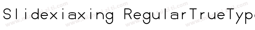 Slidexiaxing RegularTrueType字体字体转换